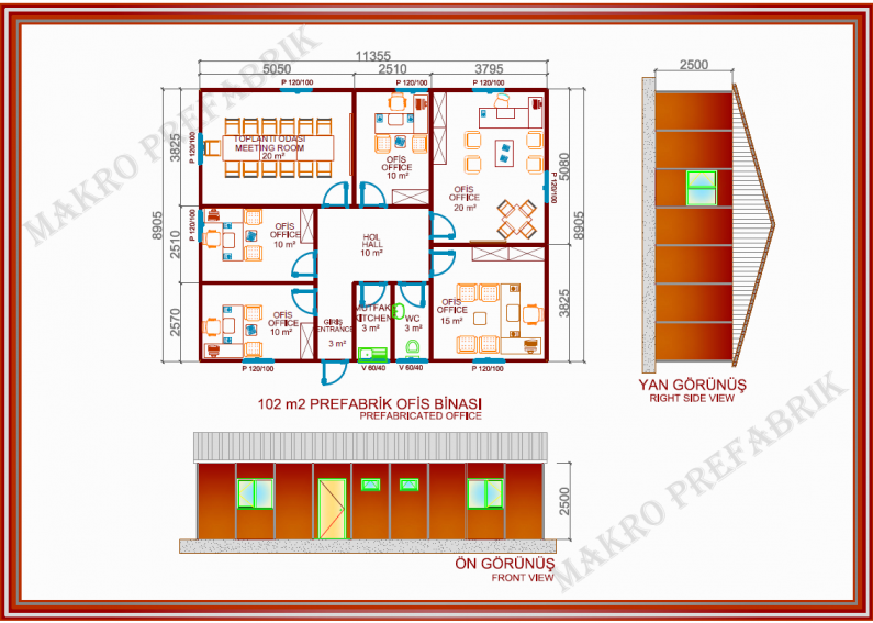 102 m²