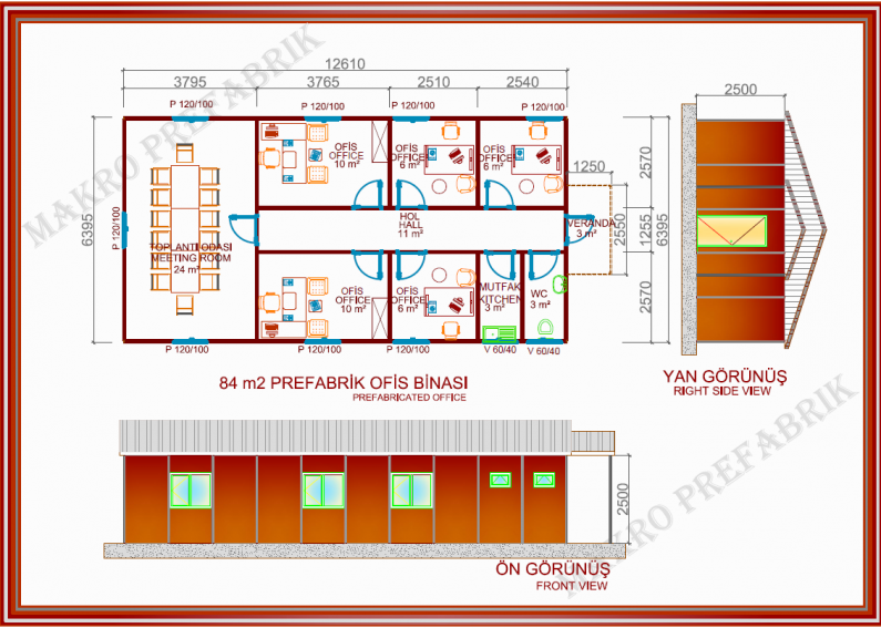 84 m²